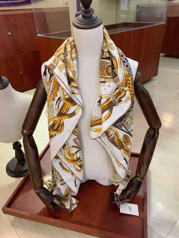 Brand Scarf Luxury Cashmere Thick Shawl And Women Hermes Warm Scarves 10